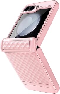 Flip Case for Samsung Galaxy Z Flip 5, Ultra Thin Hinge Phone Case with Full Coverage Screen Camera Shockproof Protection Business Cover,Pi (Z Flip 5'',Pink)