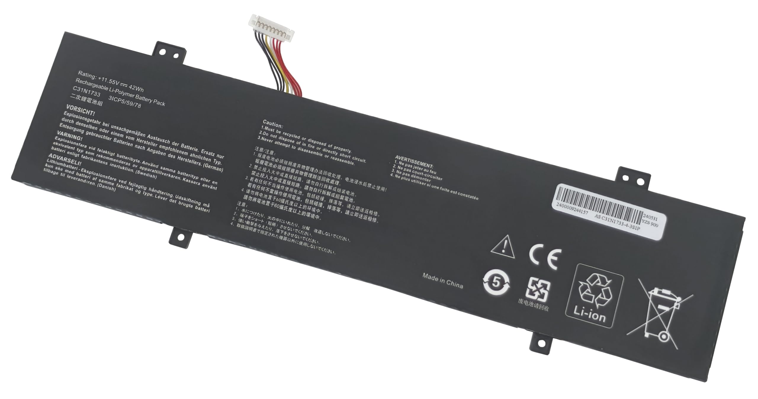 C31N1733 - Batería para portátil Asus VivoBook Flip 14 TP412U TP412UA TP412FA TP412UA-IH31T TP412UA-EC059T TP412FA-EC551T TP412FA-EC707T TP412FA-EC035T