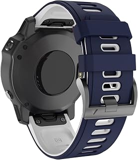 Correa de reloj de ajuste rápido de 22 26 mm para Garmin Fenix 6X Pro Watch Correa de silicona Easyfit para Fenix 6 Pro Watch Correa (Color: Rojo Negro, Tamaño: 26 mm Fenix 6X Pro)