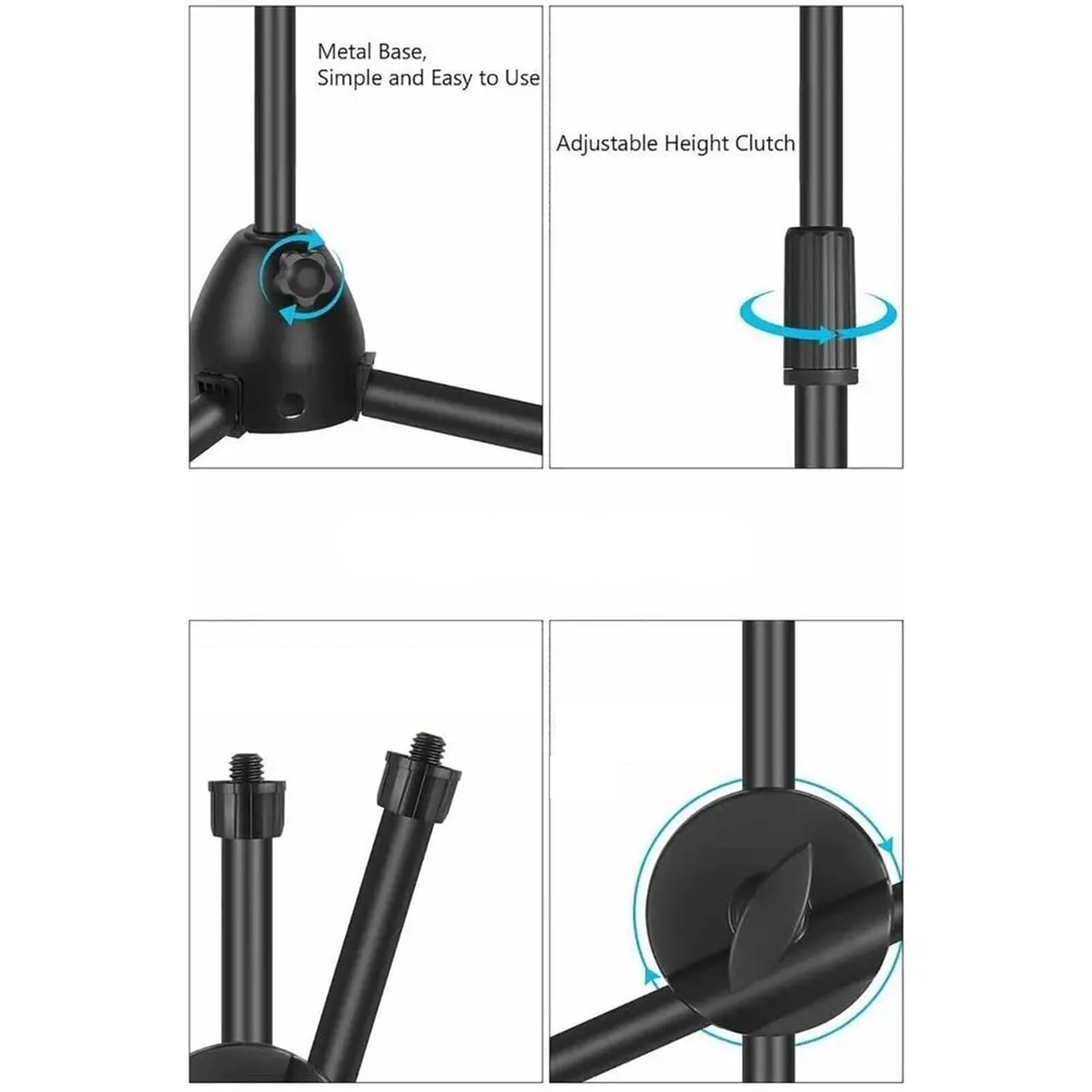 Mikrofonständer, Tragbar, Zusammenklappbar, Winkelverstellbar, Stativ Mit Mikrofon-Clip, Ständer, Verstellbares Desktop-Mikrofon Für Mikrofone