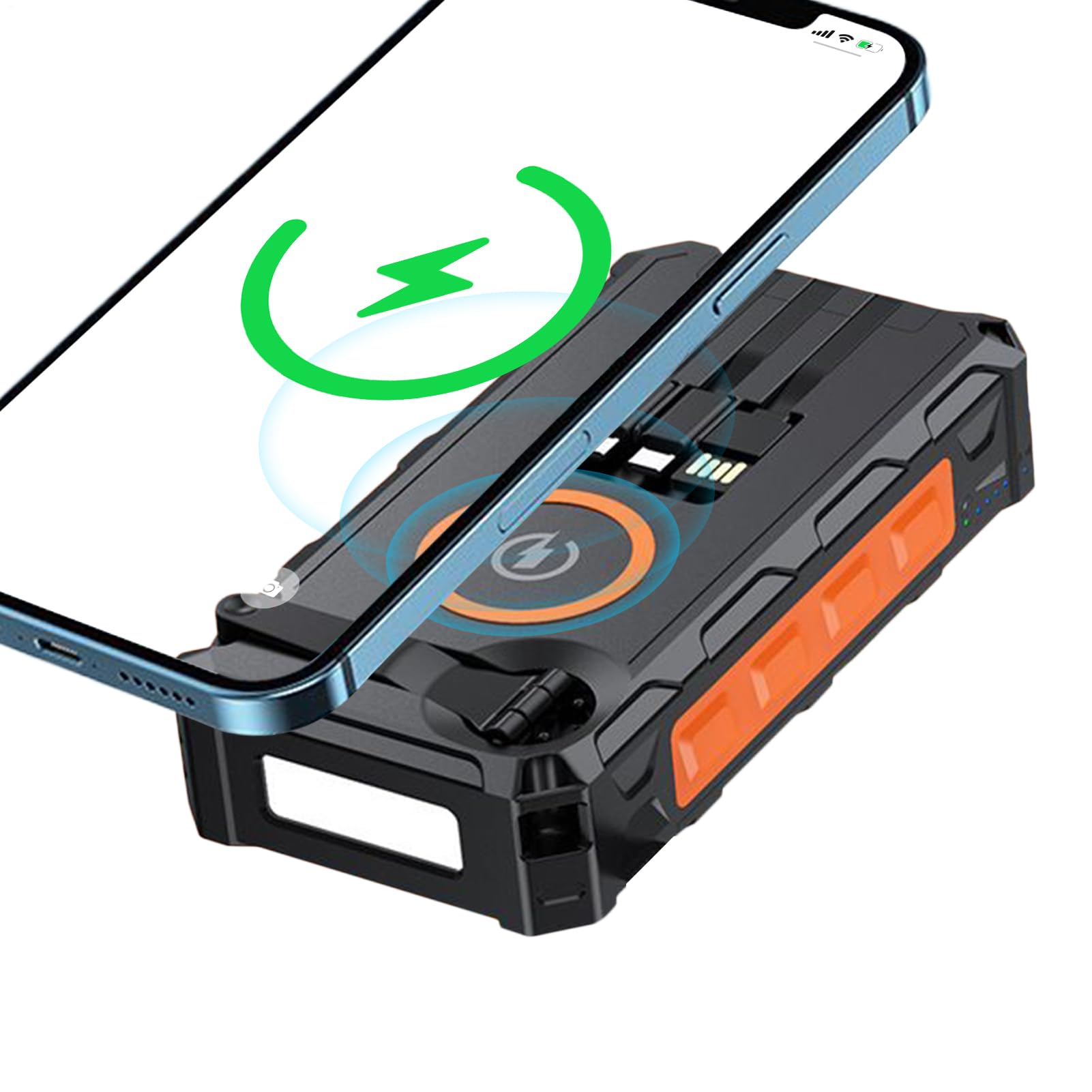 Cargador Solar Power Bank Alarma Brújula Inalámbrico Electrónico