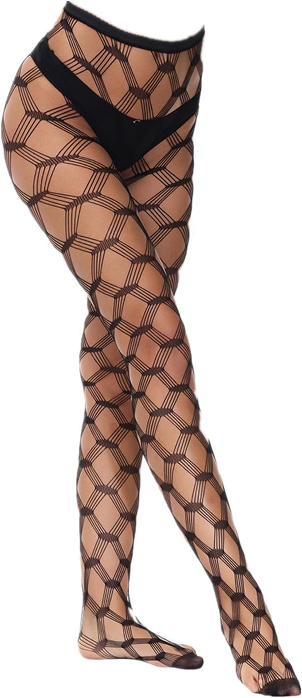 PPX Striped Fishnet Tights, Skull Fishnets, Snake Tights, Fish Net Stockings for Women Sexy - Image 2