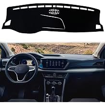 Dash Mat Cover Custom Interior Center Console Compatible with Volkswagen Taos SUV S SE SEL 2022 2023 Dashboard mat Covers Accessories Black Trim