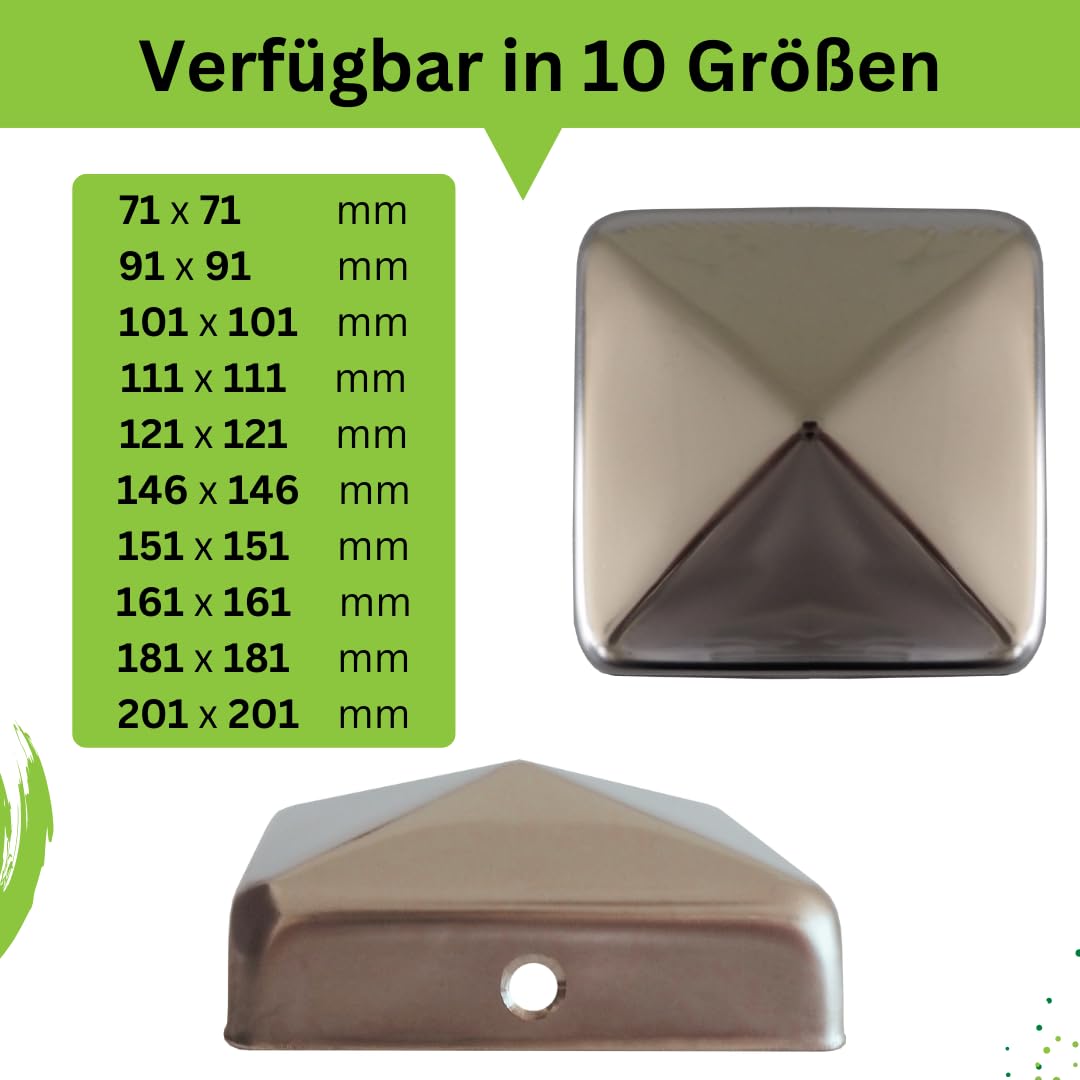 Capuchon De Poteau En Acier Inoxydable Pour Poteau De 20 X