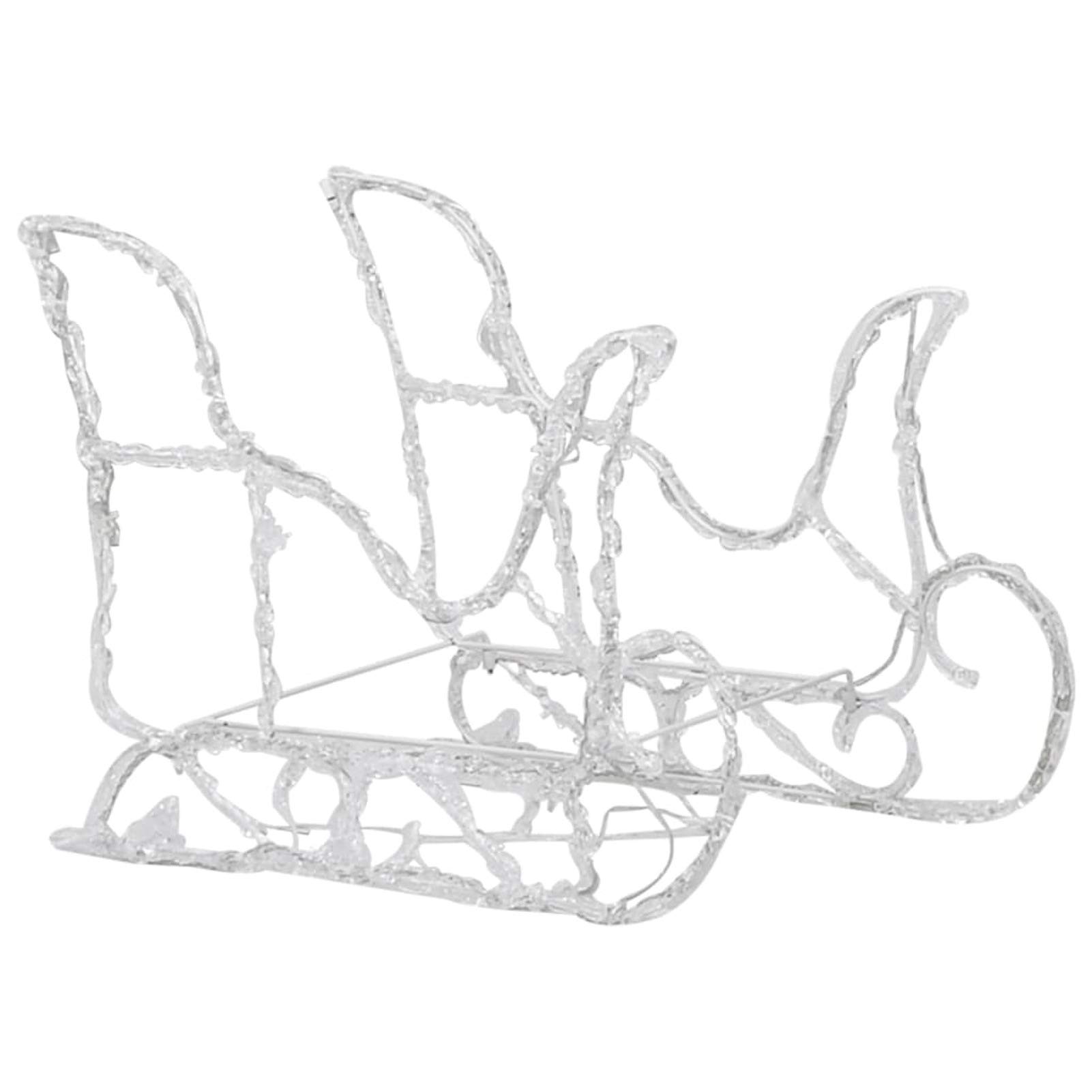Festnight Weihnachten Beleuchtete Aussen Rentiere mit Schlitten Warmweiß 43x11x55 cm (2 pcs) Weihnachtsdeko Aussen Rentiere mit Schlitten Weihnachtsbeleuchtung Außen Rentier weihnachtsfiguren