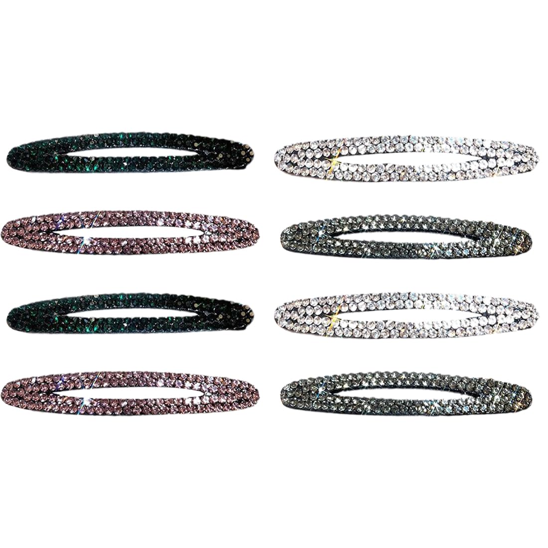Clip Metal Snap Hair, 8PCS Rhinestone Snap Hair, Snap Hair Clip, Clips de Pelo con Diamantes de Imitación Brillante