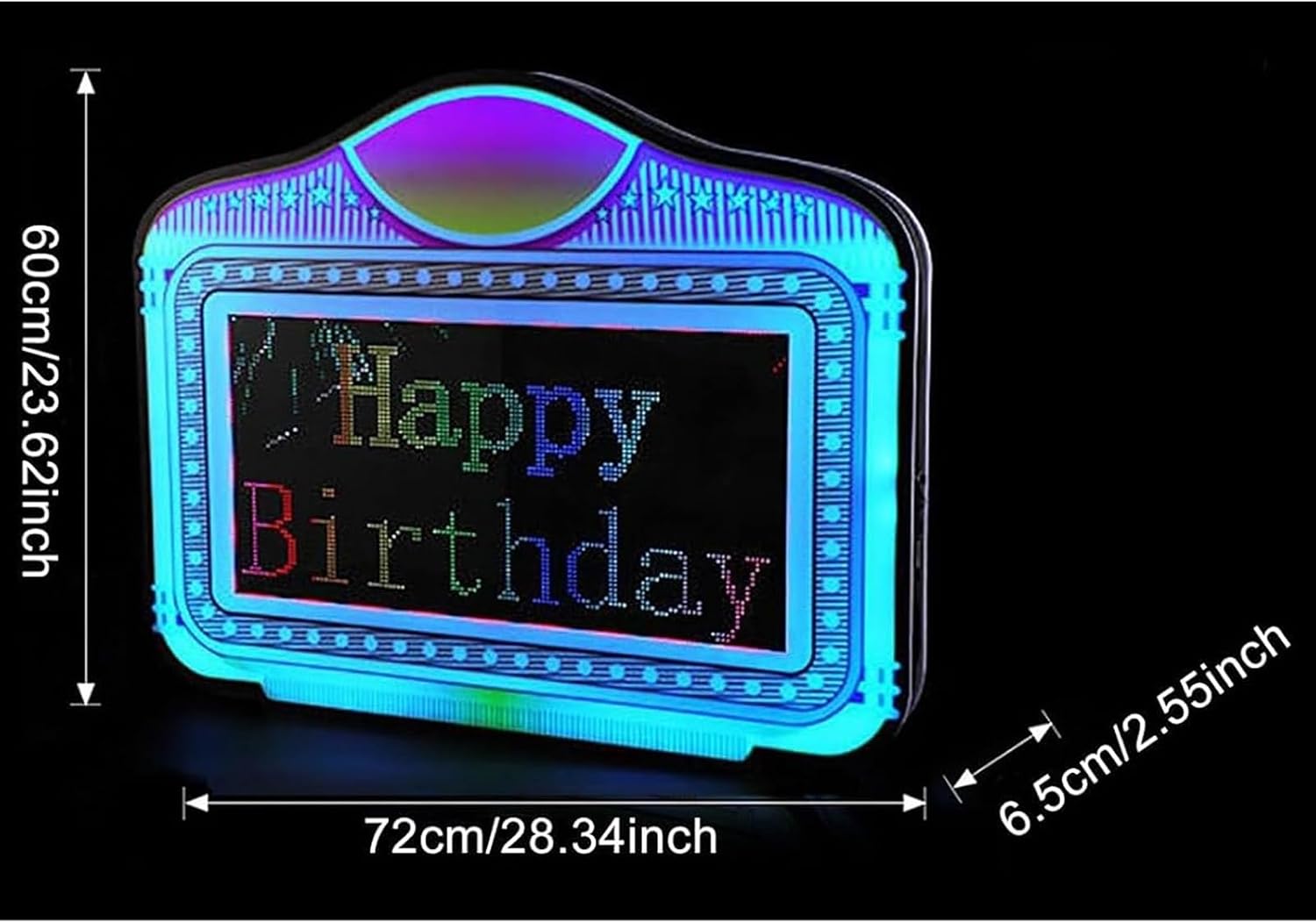 Bottle Service Sign LED Letter Bottle Presenter Night Club Signs VIP Custom Service APP Programmable Scroll Play RGB Color Display Screen for VIP Nightclubs Event Party Club