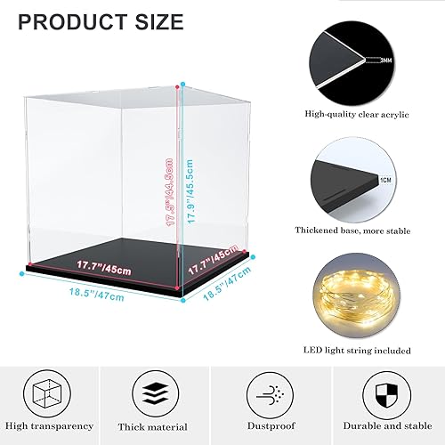 Miniatura 2 de Nynelly Vitrina grande de acrílico para coleccionables, caja de exhibición de acrílico transparente para Lego 21318 Tree House, escaparate a prueba