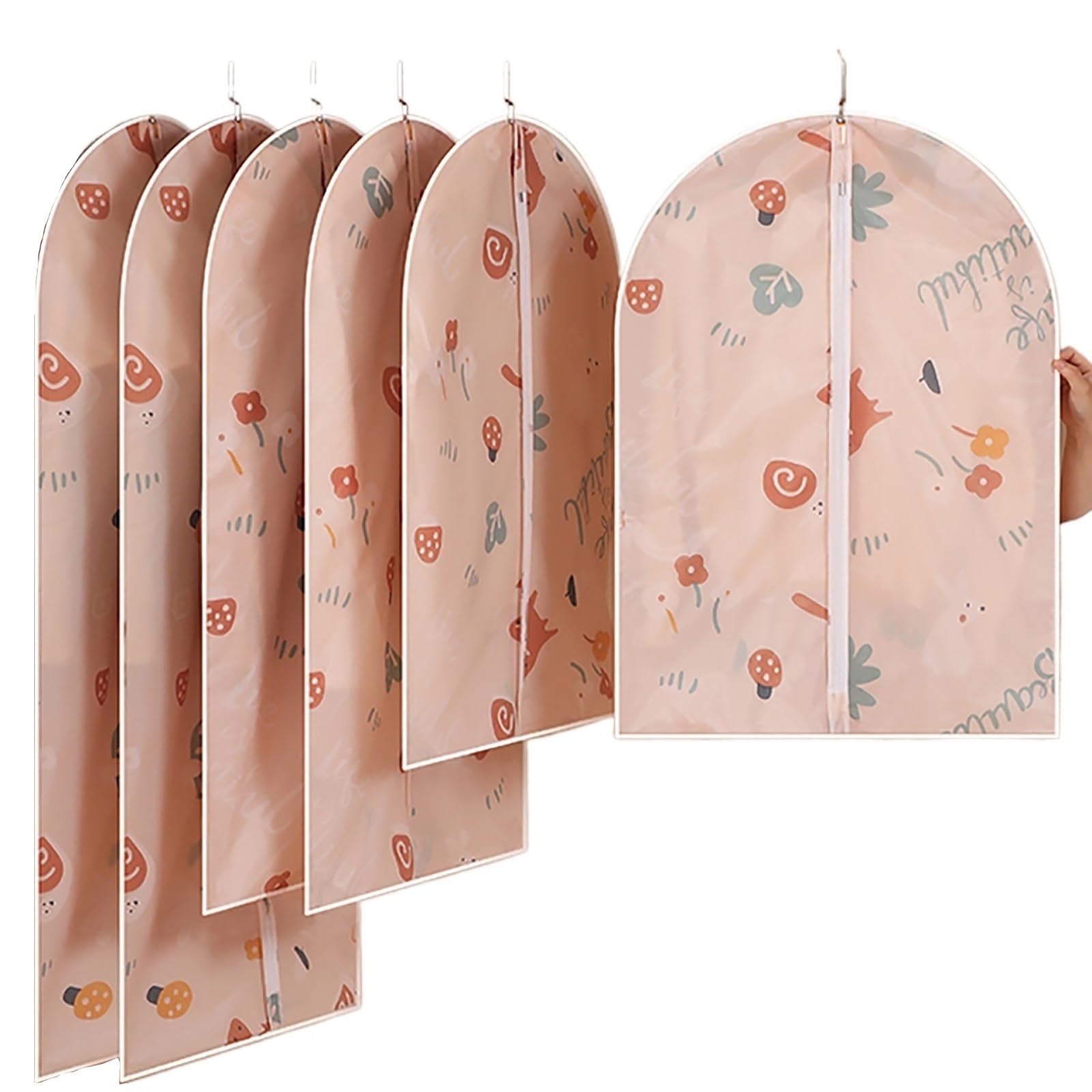 Garment bag, Hanging Clothes Bag, Translucent Garment Covers with Zippers, For Dresses, Suits(60 * 120cm/24 * 47in)