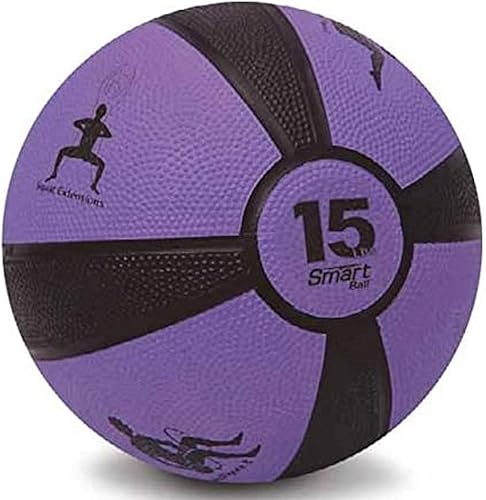 Miniatura 4 de Balón medicinal autoguiado inteligente de 4 libras – La pelota medicinal de goma ayuda a desarrollar la fuerza central, el equilibrio y la