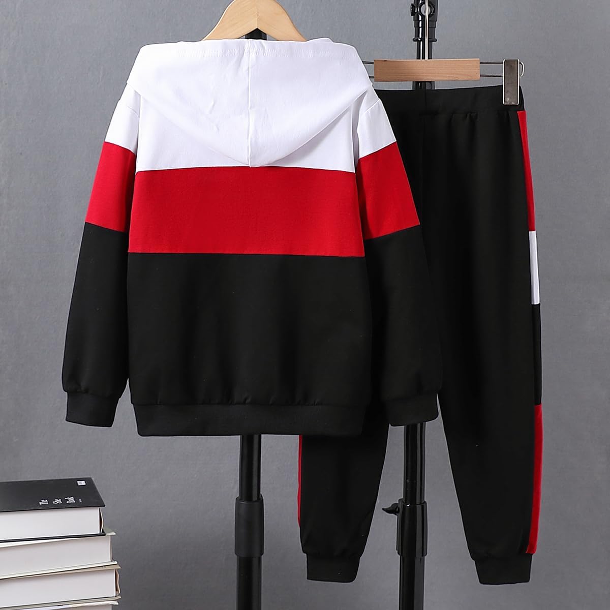 Boys Clothes 2 Piece Color Block Zip Hooded Sweatshirt & Pant Kids Fall Outfits Size 6-12 Years - Image 7