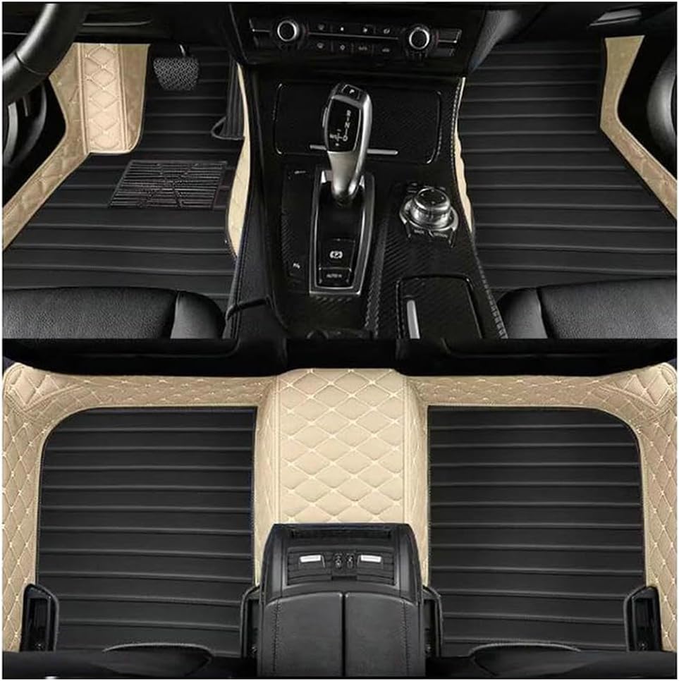 Car Floor Mats for Renault Zoe 2012-2023,Leather Cargo Liners Double Row Design Floor Liners All Weather Full Cover Protection Durable Automotive Floor Mats,X