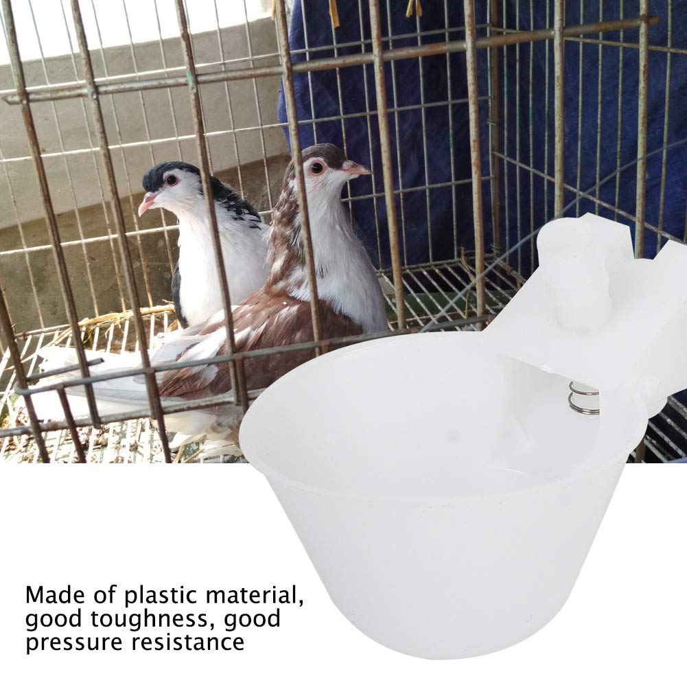 Bird Feeder, 12 PCS Water Cup Bird Automatic Drinking Hanging Cups Poultry Drinking Bowls Cage Birds Feeding Equipments for Cage