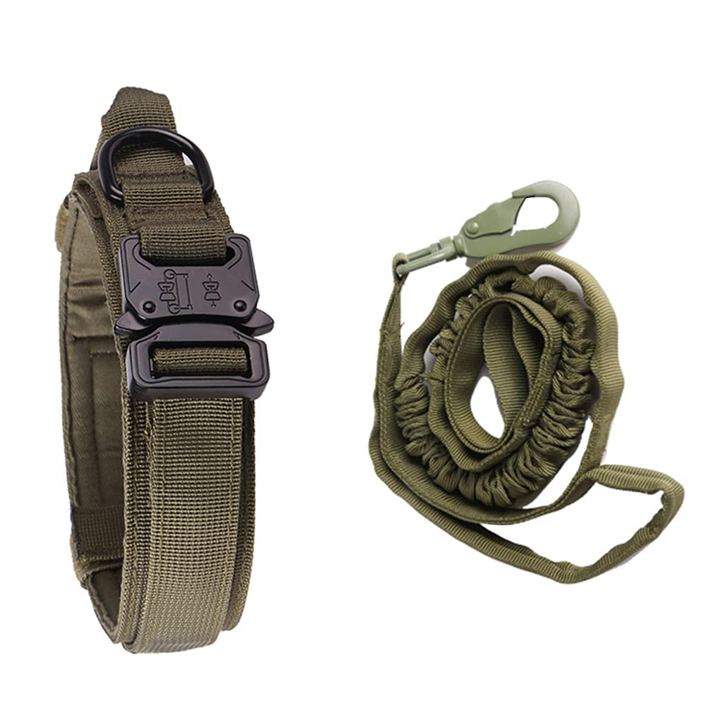 Collier pour Animaux de Compagnie Collier de Chien réglable pour Chiens de Taille Moyenne/Grande Poignée épaissie Confortable - Vert # XL