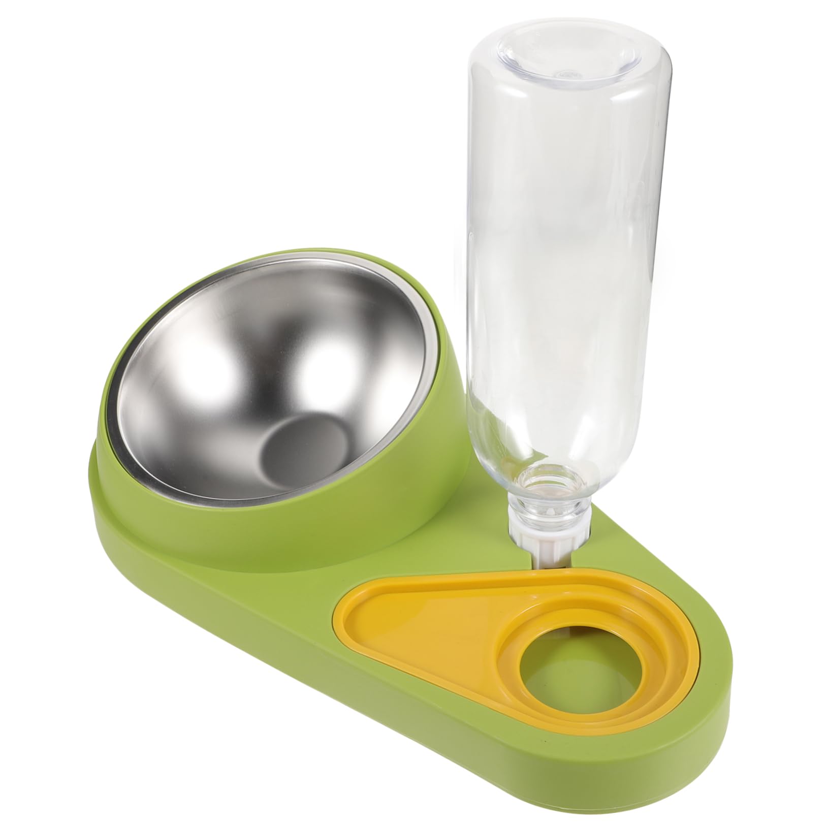 Yardwe Cat Dog Feeder with Water Bowl Automatic Pet Feeder Gravity-Driven Refill System Lightweight Easy to Assemble