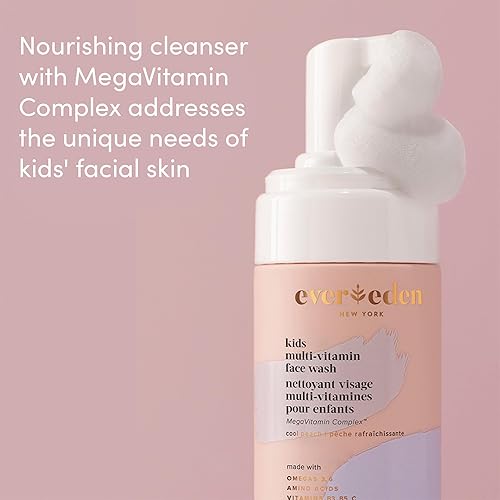 Miniatura 6 de Evereden Lavado facial para niños jugo de melón, 3.4 fl oz.  Cuidado de la piel natural y a base de plantas para niños  Lavado facial limpio y no