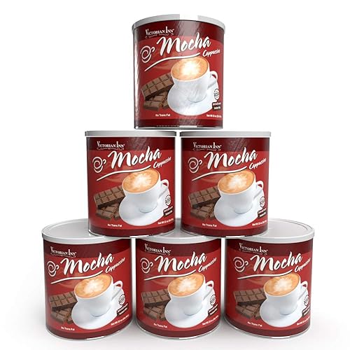 Victorian Inn Cappuccino instantáneo - Sabor moca - Mezcla de café rica y aterciopelada - Perfecto para caliente, frío o mezclado - Ideal como crema