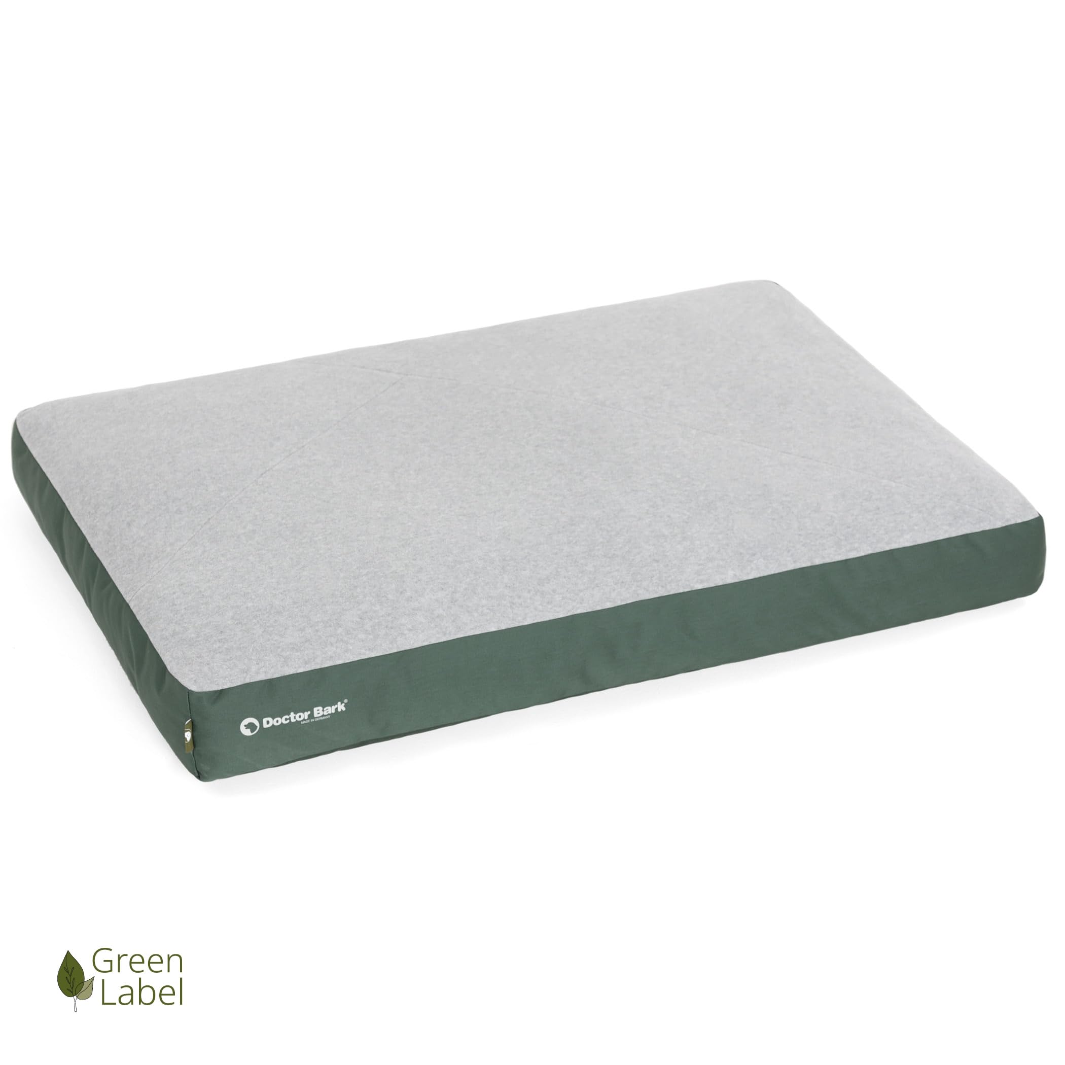 Doctor Bark Hundekissen Mittelgroße Hunde Waschbar - Hundebett Weich Flauschig - Strapazierfähiges Kuscheliges Liegekissen - GreenLabel (M - 88x60 cm, Grün)