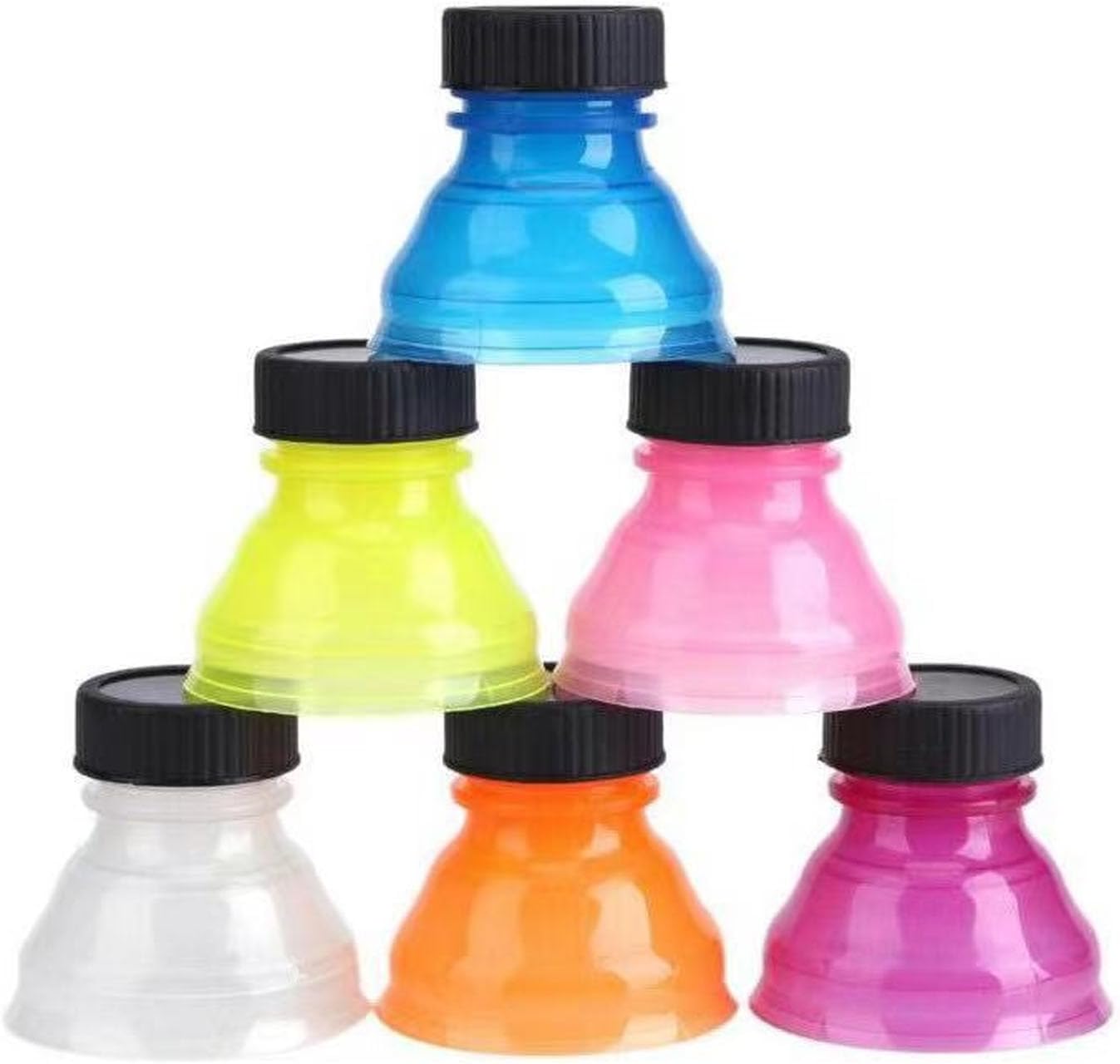 6 Pack Soda Can Lids - Reusable Pop Can Bottle Tops Lids for Soda Carbonated Drink Beer Energy Drinks Juice Seltzer,Picnic Beach Gathering Party Accessories