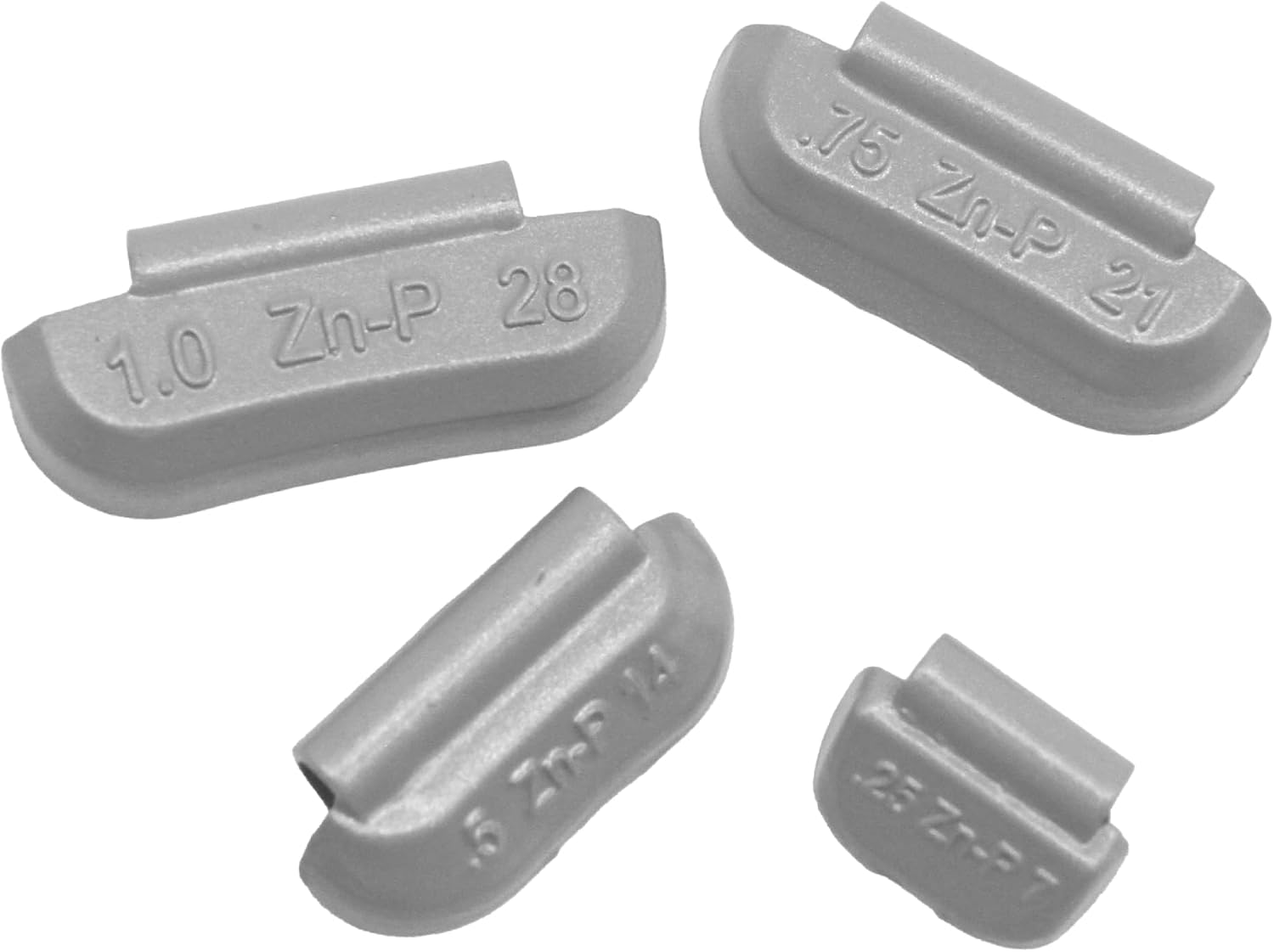 Wheel Weights Zinc Clip on Tire Weights, P-Series 0.25-1.00 oz, 30 PC Each Weight, total 120 Ps/Box, Accurate Tolerances, Suitable for Full-Size Pickups, SUVs, Vans, and Passenger Cars
