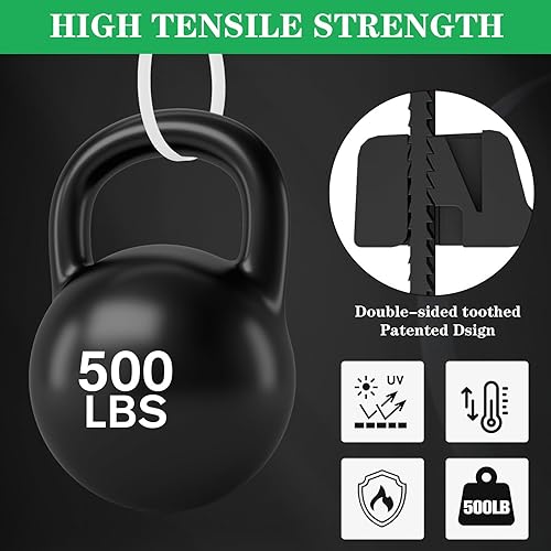 Miniatura 2 de Nuanchu 300 bridas de nailon de plástico de alta resistencia de 36 pulgadas, para uso en interiores y exteriores, para uso en interiores y