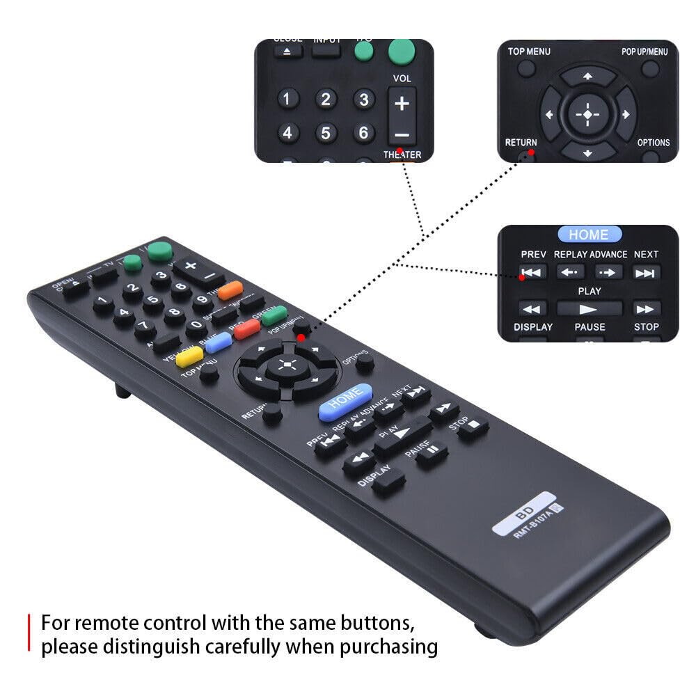AWO Free Shipping RMT-B107A Remote Control FOR SONY BD BDP-S370, BDP-S470, BDP-S