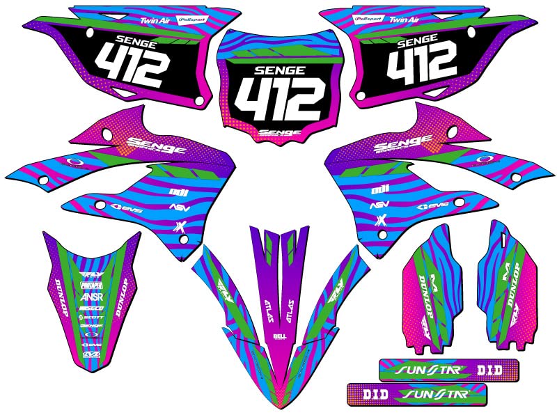 Amazon.com: 2022-2025 KX 112 Tigre Pink Senge Graphics