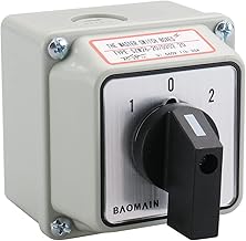 BAOMAIN Universal Rotary Switch with Main Switch External Housing On-Off 550V 20A 3 Position 2 Phase CE Approval IP66 LW28-20/D202.2D