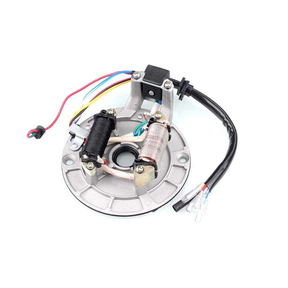 RedCap 2-Coil 5-Wire Stator Magneto With Plate - Replacement For 50cc-125cc ATV, Dirt Bike, Quad, Scooter