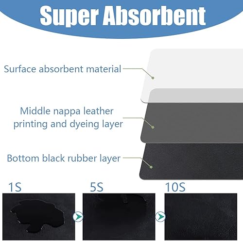 Miniatura 3 de TCASH Tapete de secado de platos para encimera de cocina, tapete de drenaje de cocina, almohadilla antideslizante para secar platos con parte