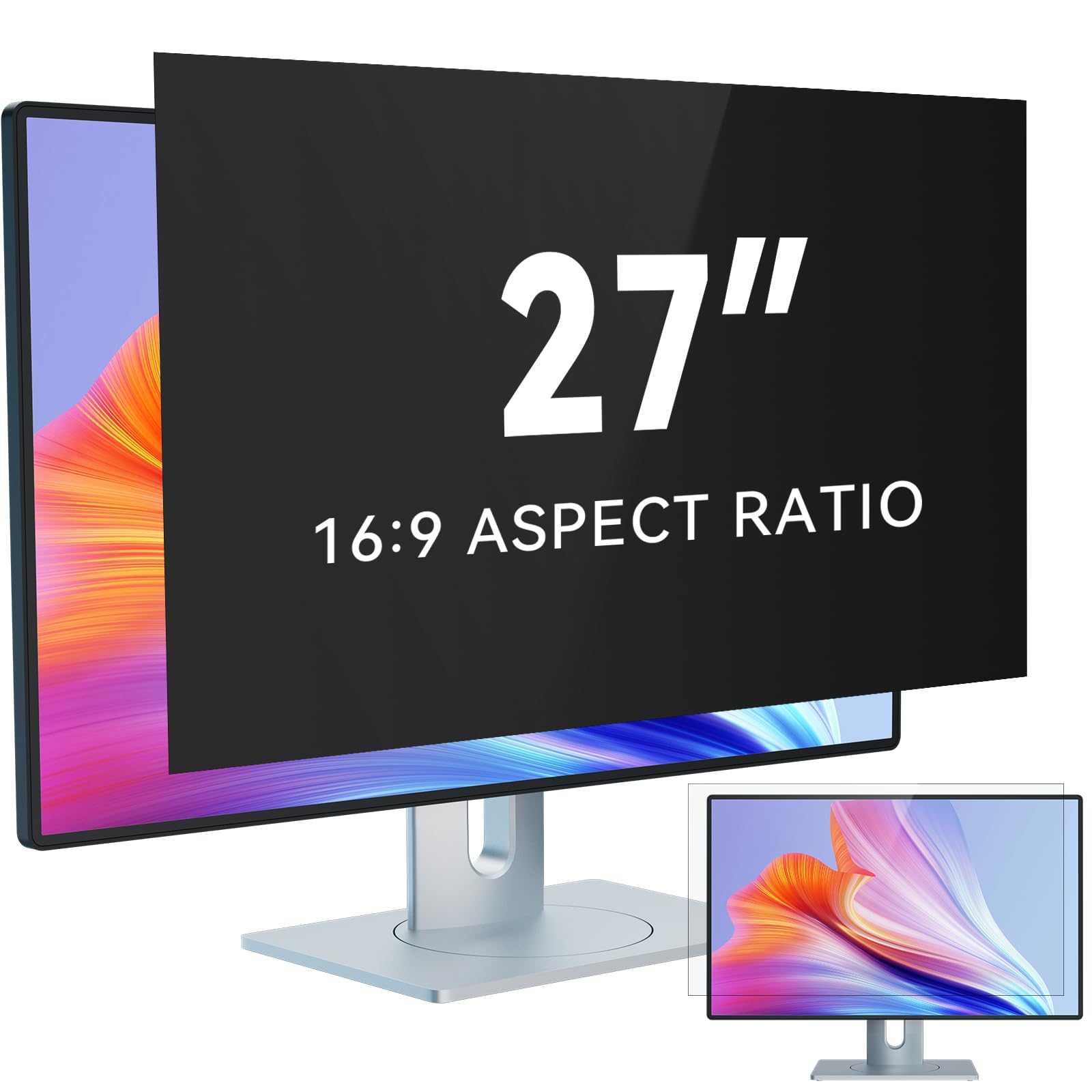 IPROKKO Pellicola protettiva per la privacy per computer da 27 pollici, per monitor 16:9, rimovibile, protezione per la privacy, protezione per la privacy, per Dell Acer Lenovo Asus da 27 pollici