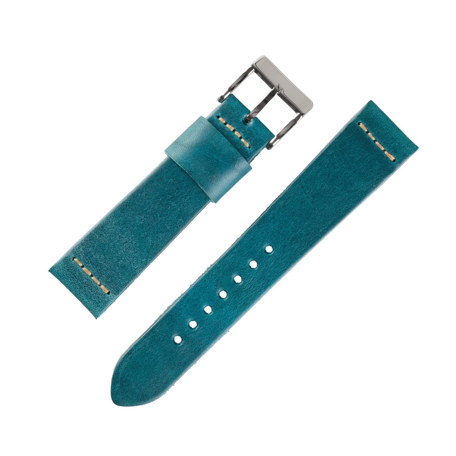 PebroARTISAN Leather Watch Strap in TURQUOISE