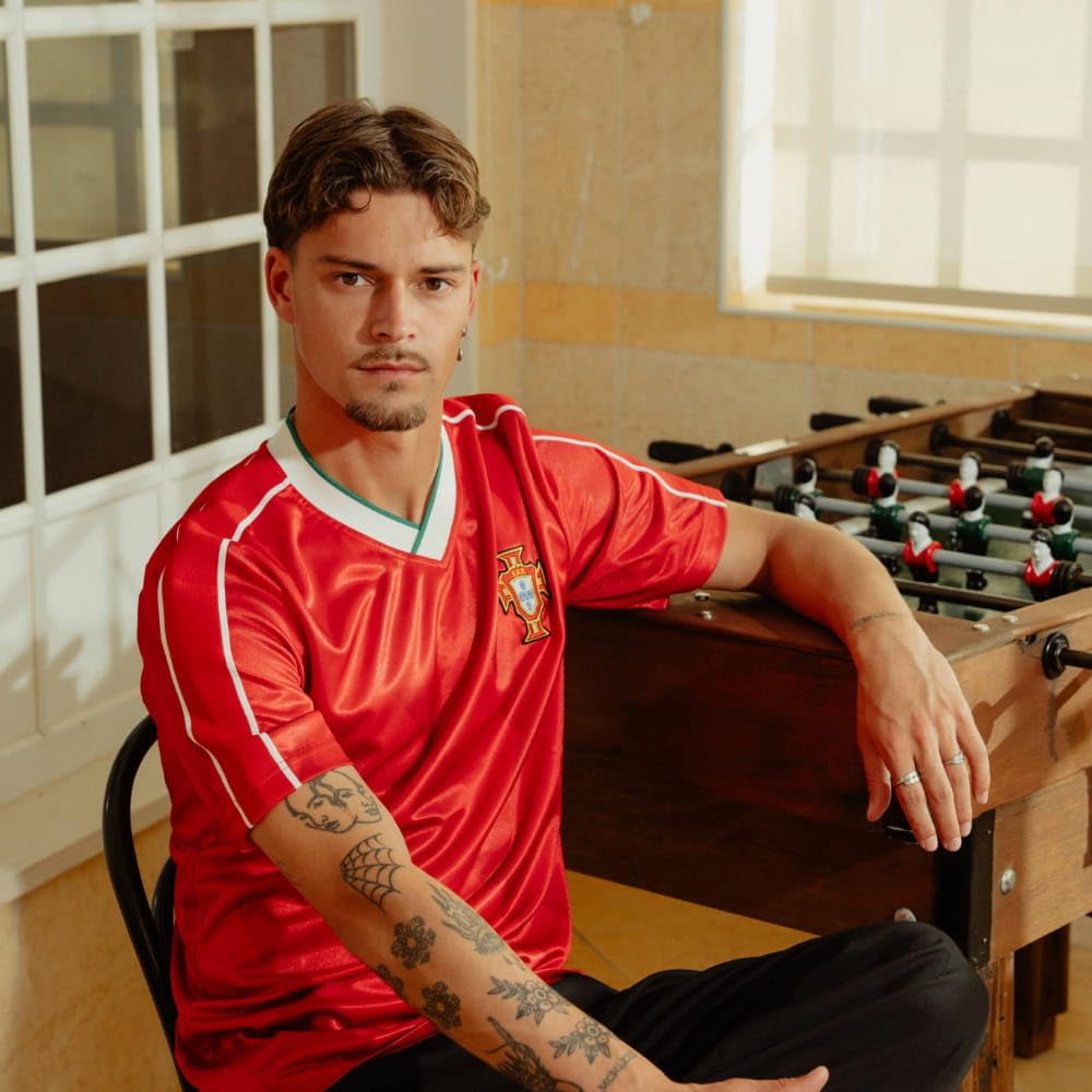 Copa - Portugal 1986 - Camiseta de Fútbol Retro - Hombre - Roja