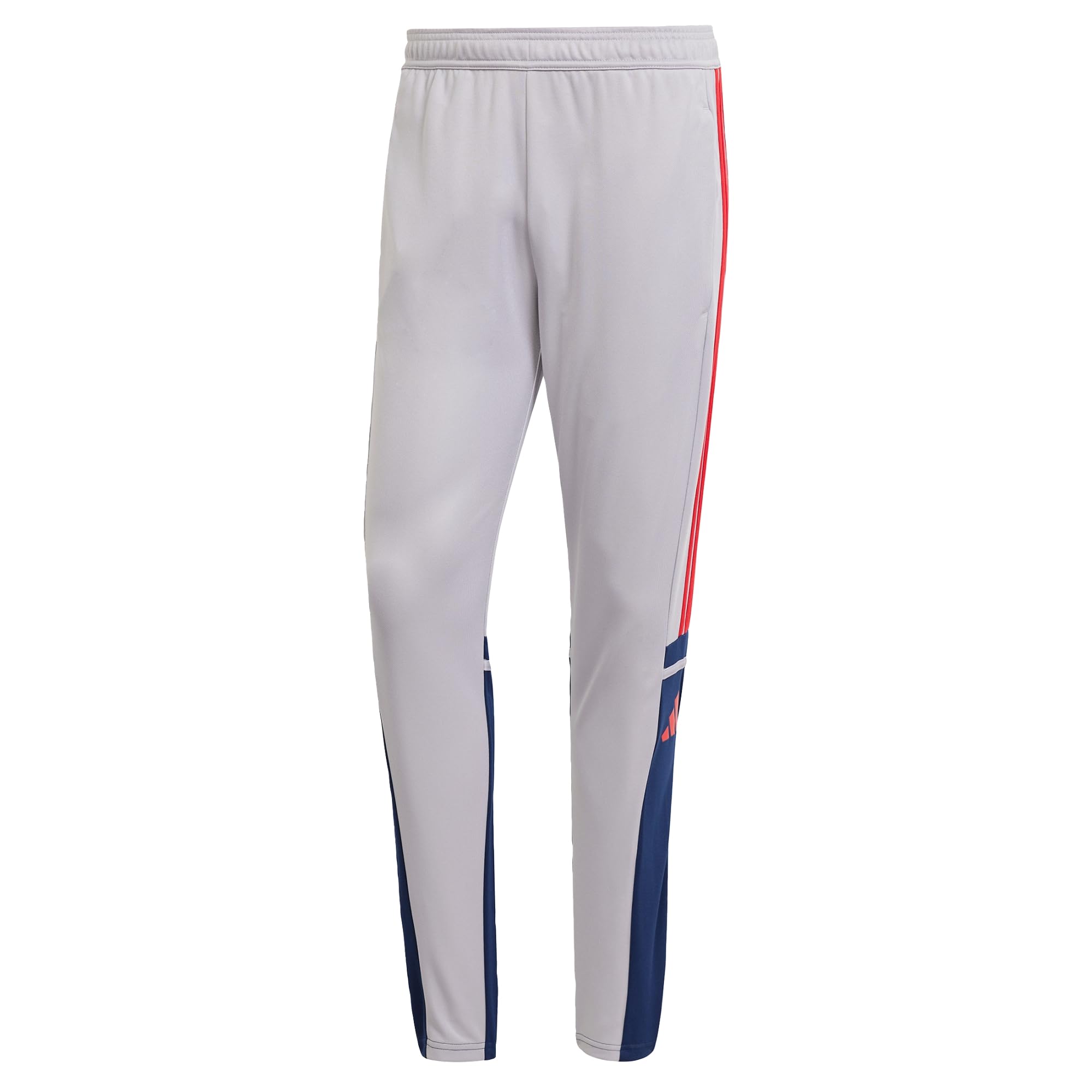 adidas Men's SQUADRA25 Training Pant, Glory Grey/Team Navy Blue 2 / Pure Ruby, XS