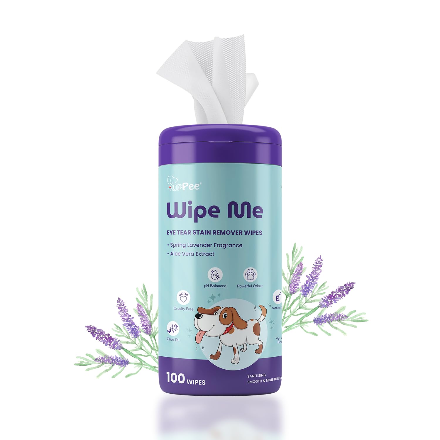 PupPee 100 Count Pet Wipes for Cleaning Eye Tear Stain | Anti-Bacterial Pet Wipes for Dogs & Cats | 100% Biodegradable | Cleansing, Deodorising & Grooming Wipes | Vitamin E & Olive Oil (B0D7VSZXQB) Amazon Price History, Amazon Price Tracker