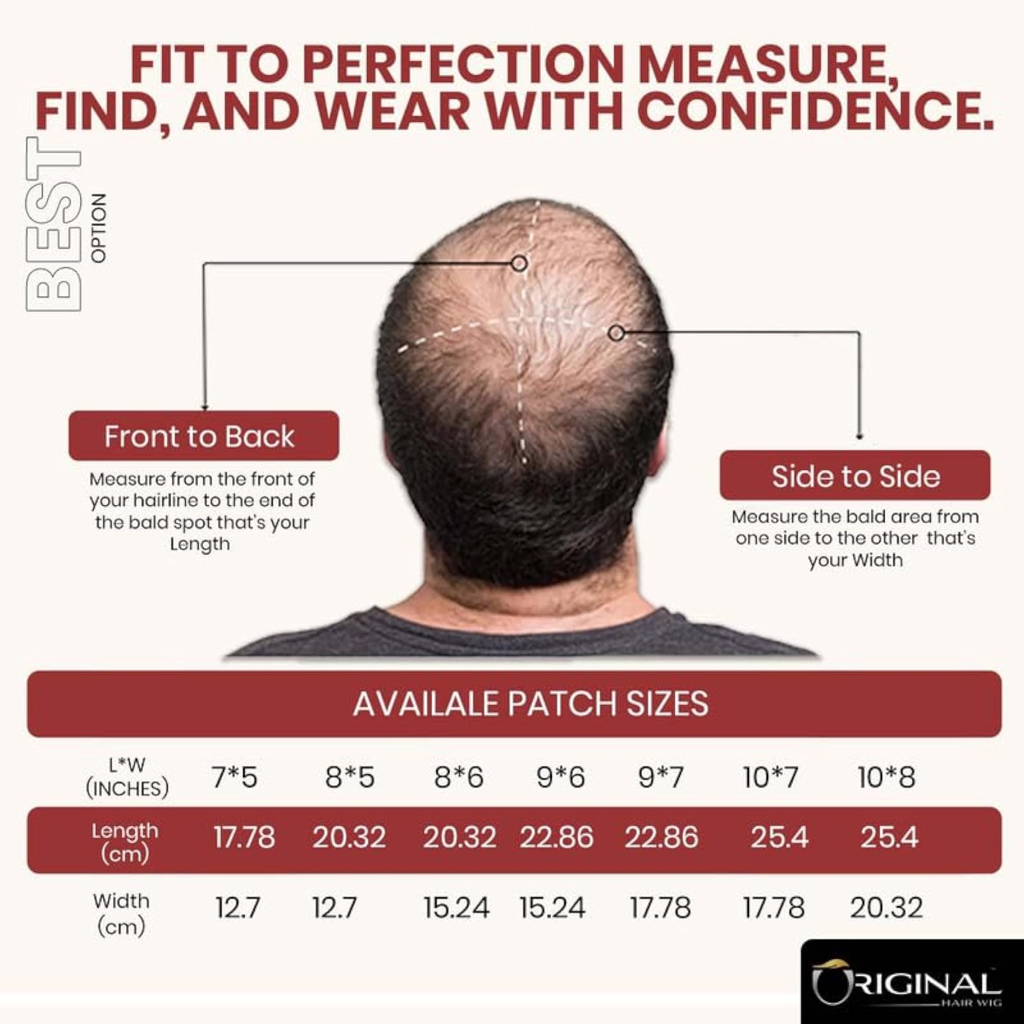 Men's Smart Patch 100% Human Hair Toupee, Matte Natural