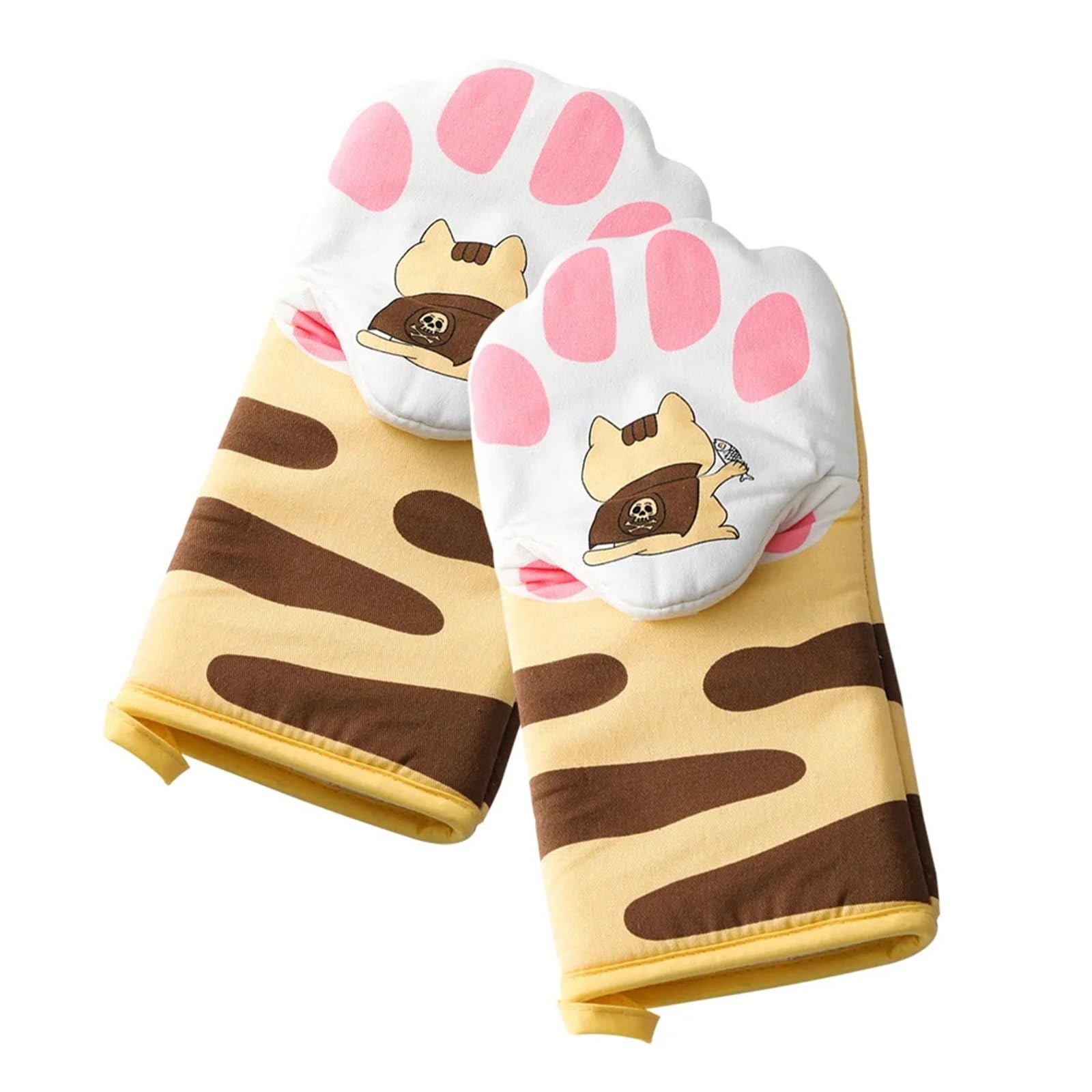 Cute Cat Paws Oven Mitts Claw Baking Gloves Anti-scald Microwave Heat Resistant Insulation Non-slip Paw