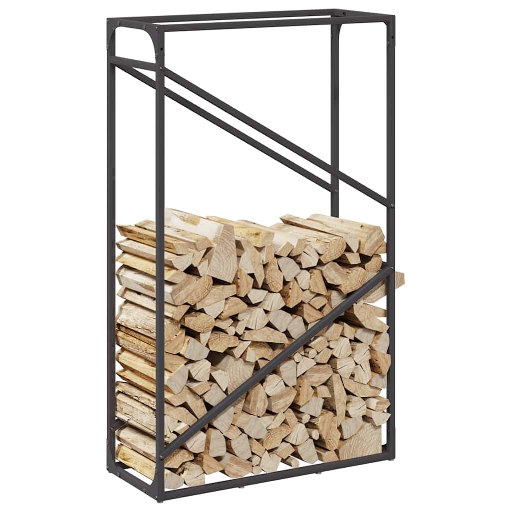 Mangloder - Estantería para leña (60 x 25 x 100 cm, acero laminado en frío, 100 kg de carga, soporte para leña para ordenar, secar, interior y terraza)
