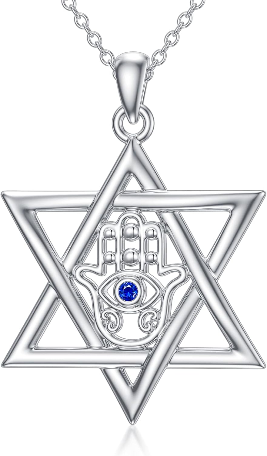 Protection Necklaces Hamsa/Evil Eye/Lotus Flower/Ankh/Eye of Horus/Elephant/Yin Yang Necklace Amulet Spiritual Jewelry Pendant Gifts for Women Men