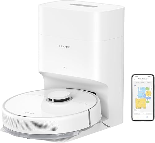 DREAME Aspiradora robot C20 Plus, 90 días de autovaciado y trapeador, aspirador robótico de succión de 6000 Pa, navegación LiDAR, control de