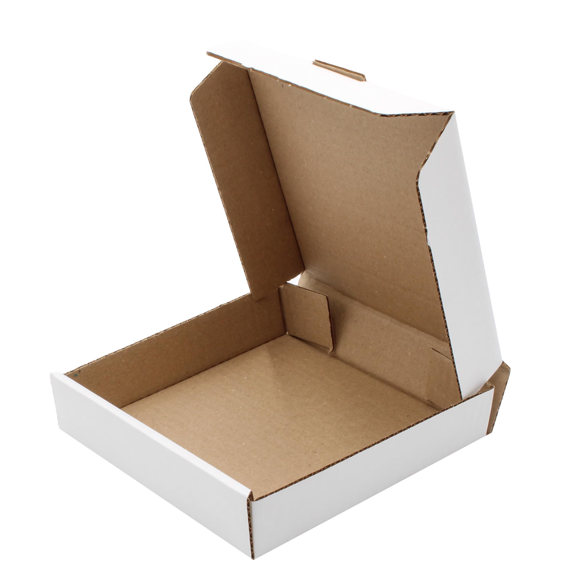 SelfHold 22inch Pizza Boxes, White Square Pizza Style Postal Boxes - Pizza Packaging (Pack of 25)