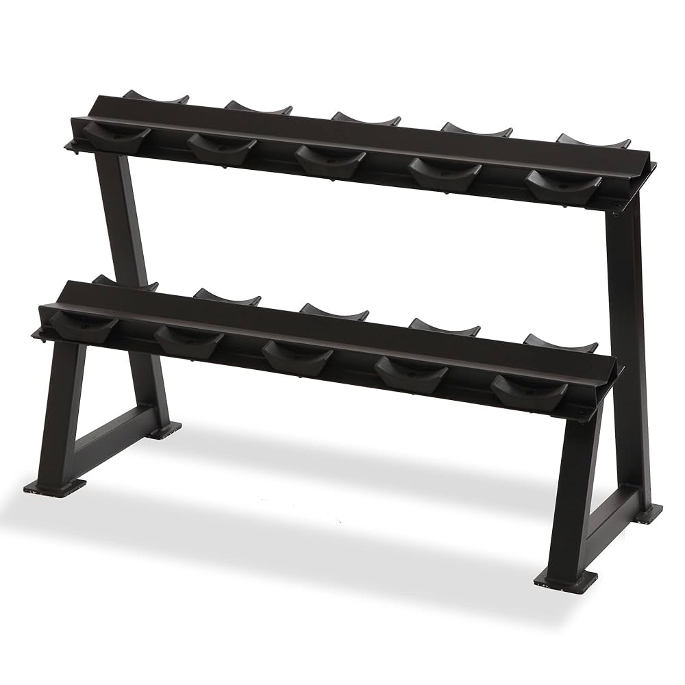 ダンベルラック　黒 Amazon | IROTEC（アイロテック）ジムダンベルラック（マット