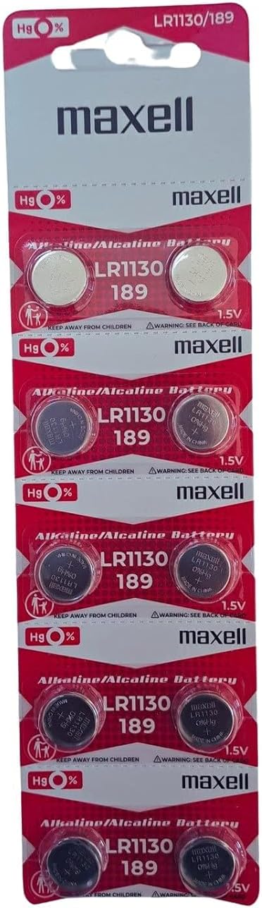 LR1130 Maxell 10 Alkaline Batteries