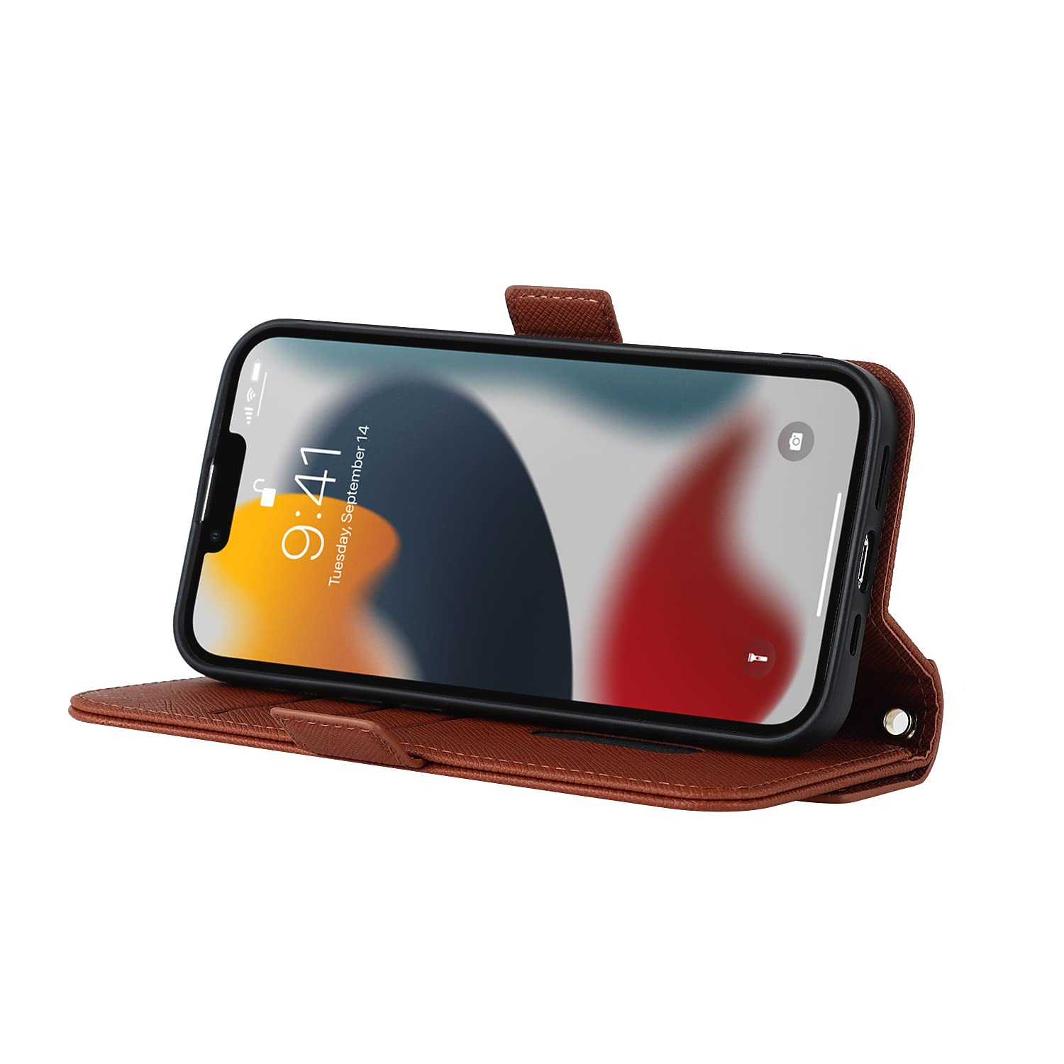 Cavor Cover Compatibile con iPhone 11 PRO con Cordino,Flip Portafoglio Custodia Pelle,[Specchio][5 Porta Carte][Magnetico],Custodia Cover con Laccio Compatibile con iPhone 11 PRO - Nero