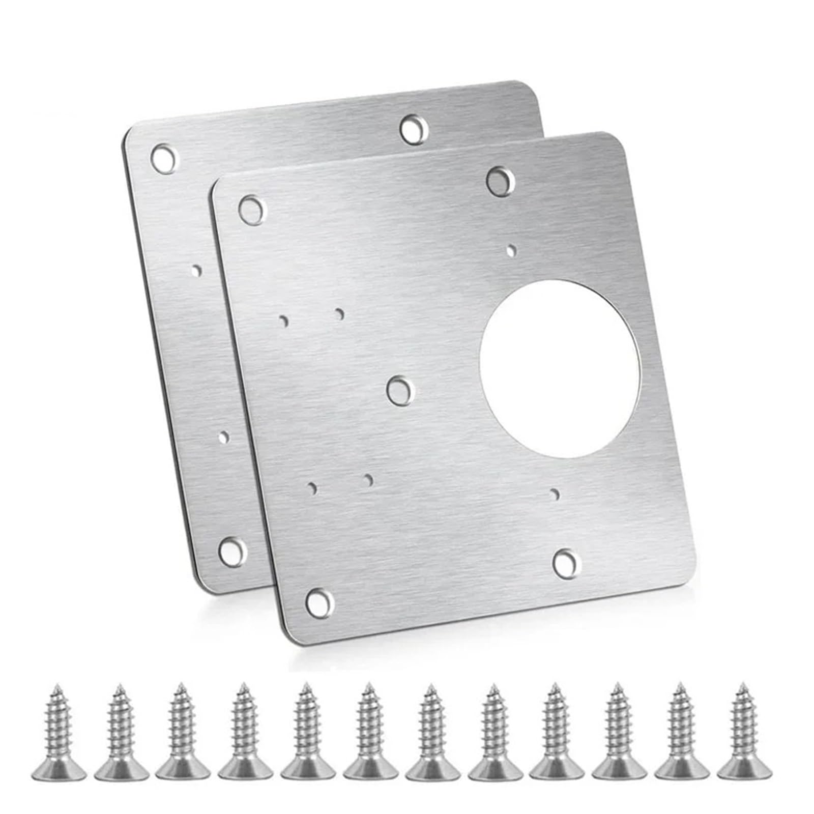 Kgdchyiplj 2 Sets Generic Kitchen Door Hinge Fixing Repair Brackets With Mounting Screws(2 Sets)
