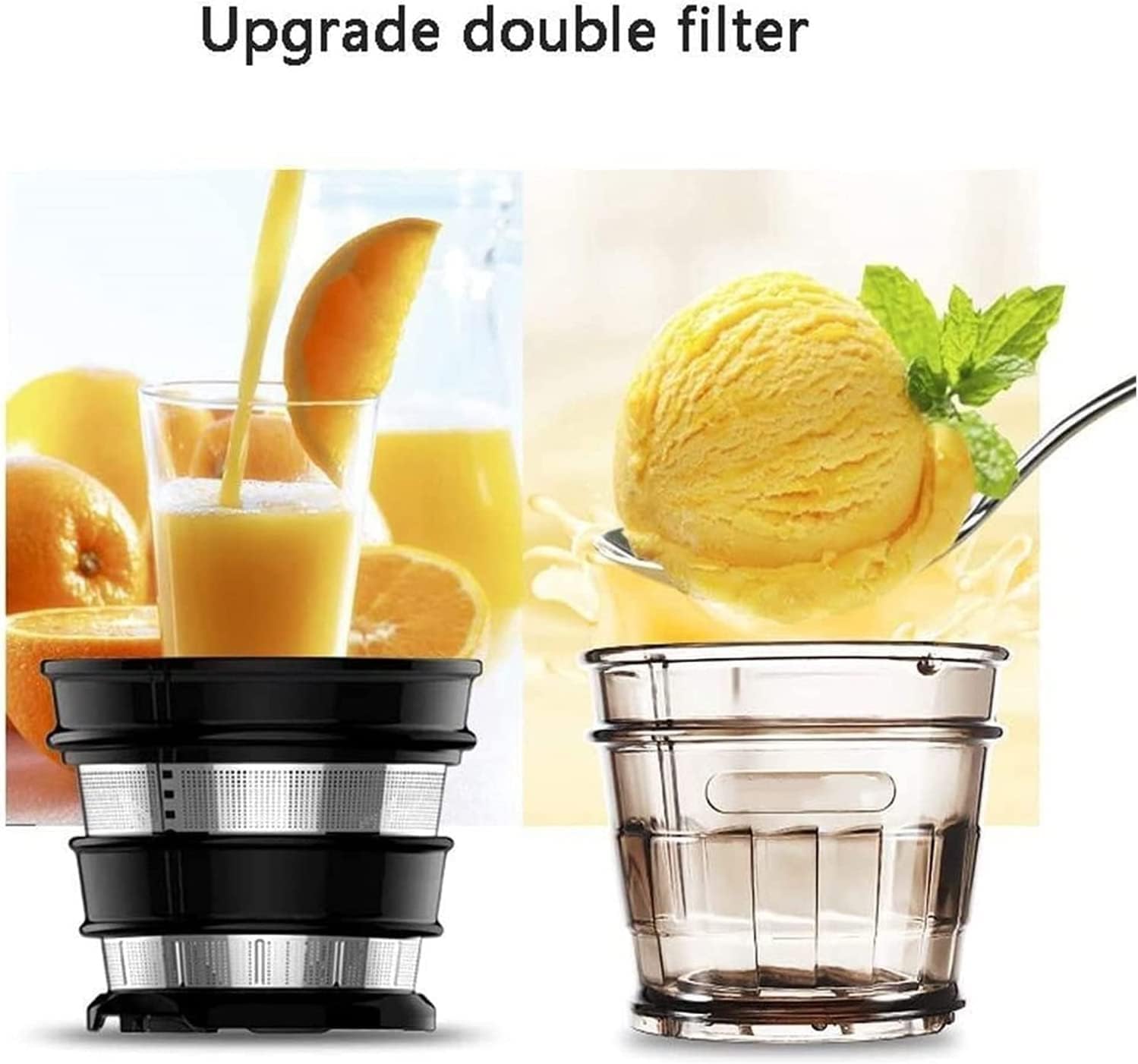 Juicer Wide Mouth Juice Extractor, Juicer Machines Free Compact Fruits & Vegetables Juicer, Dual Speed Centrifugal Juicer with Non-drip Function, Stainless Steel Juicers