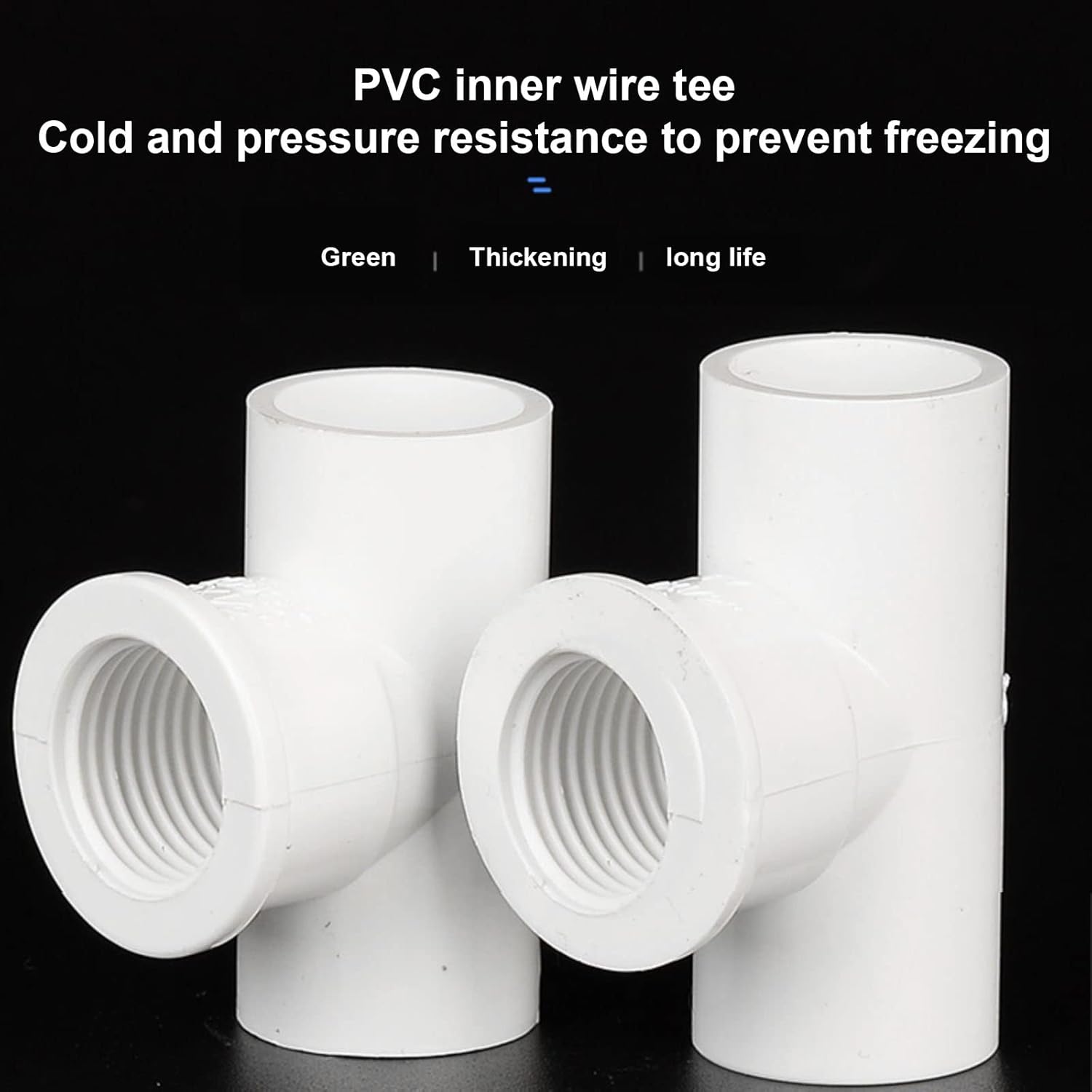 10 Pack PVC Female G Threaded Reducing Nipple Fitting - 3-Way Tee Connectors for DIY Projects & Structures(25*g6″)