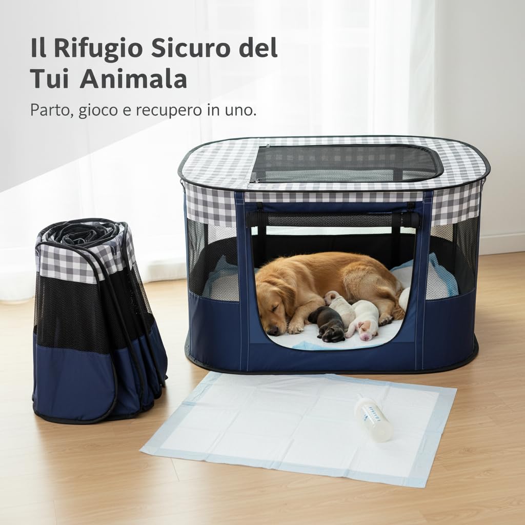 Pieghevole per Animali, Box, size to 2 | Tappetino Assorbente, Interno Esterno, Temporaneo, Per Proprietari Esigenti