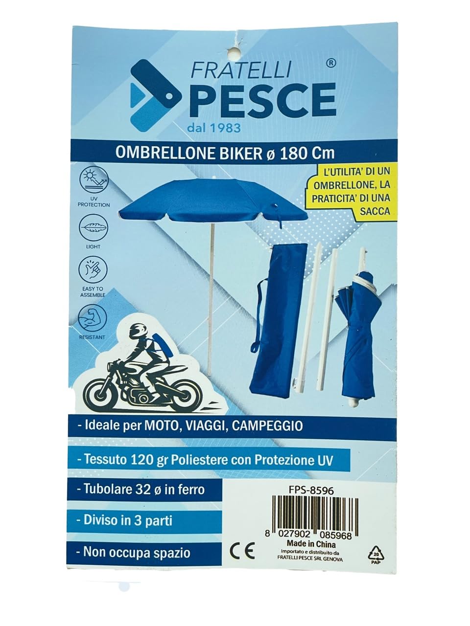8596 - Ombrellone Biker 180