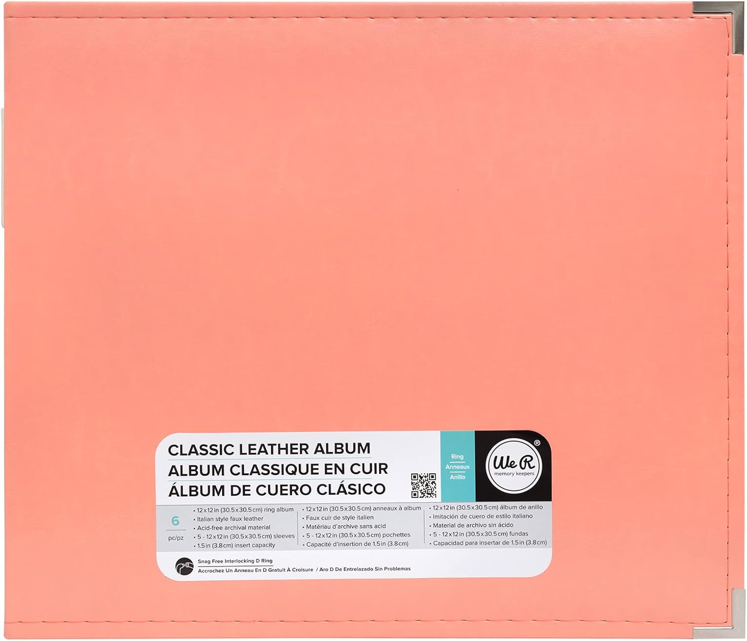 We R Memory Keepers 12x12 Photo Album Coral, Three Ring Binder Albums Scrapbooking Supplies Photo Album Scrapbook Photo Album Book Family Photo Album Photo Album With Inserts Wedding Page Protectors